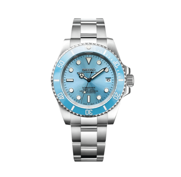 Seiko Mod Submariner Baby Blue